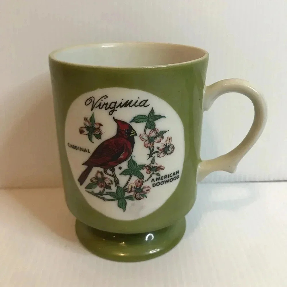 3 for $15 Virginia State Mug with Cardinal and Dogwood Flower
